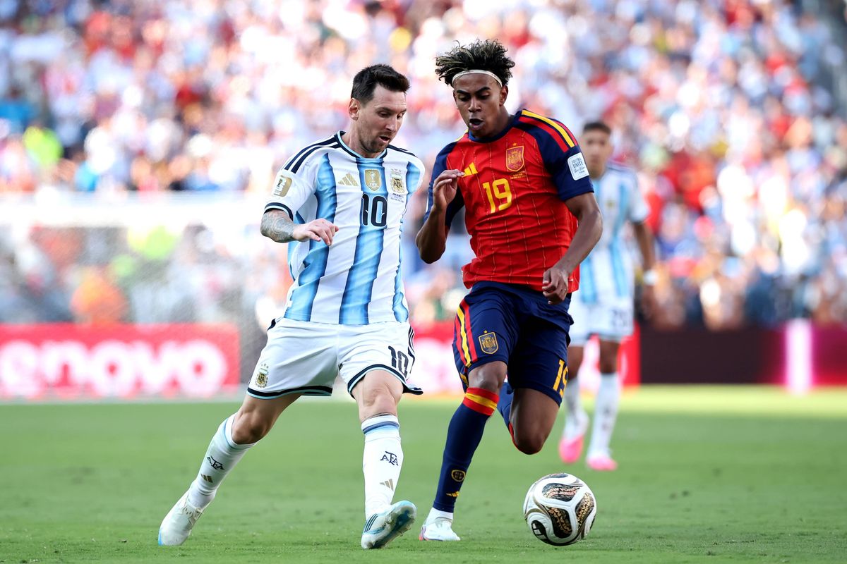 Lionel Messi and Lamine Yamal share moment after World Cup Final ends